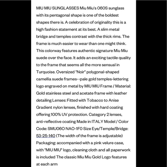 Miu Miu Sunglasses - Picture 12 of 12